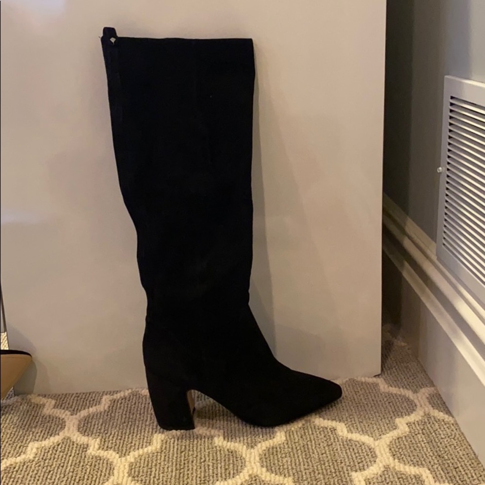 Sam Edelman Hai knee high black suede boots size 9